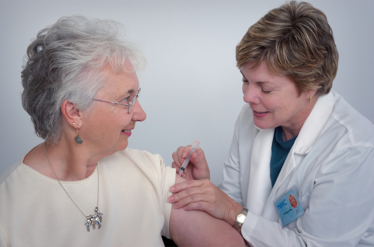 Caregiver with client